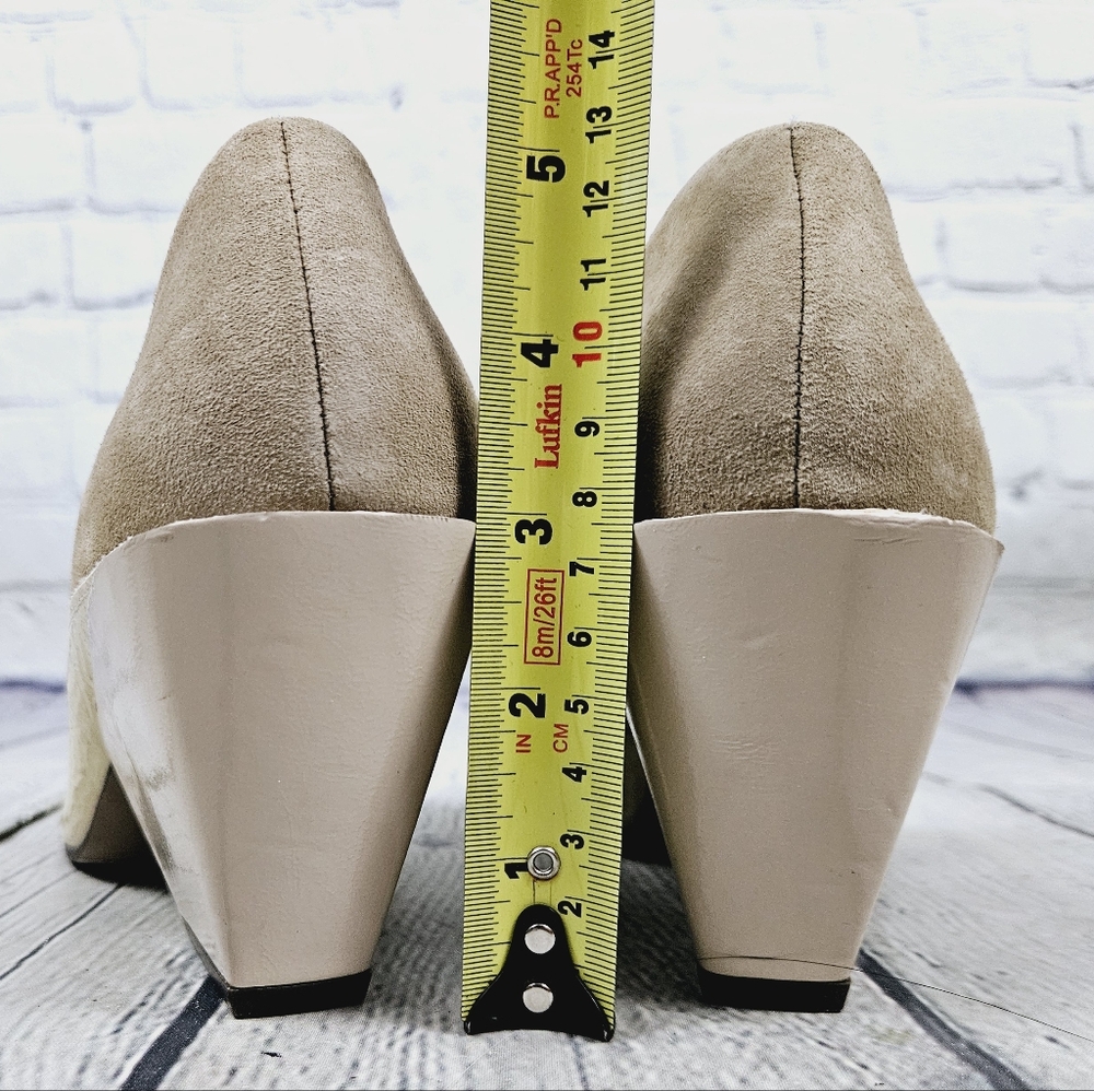 NAKED FEET | Sagitta patent & suede leather pointed toe heeled ankle booties - Picture 8 of 12